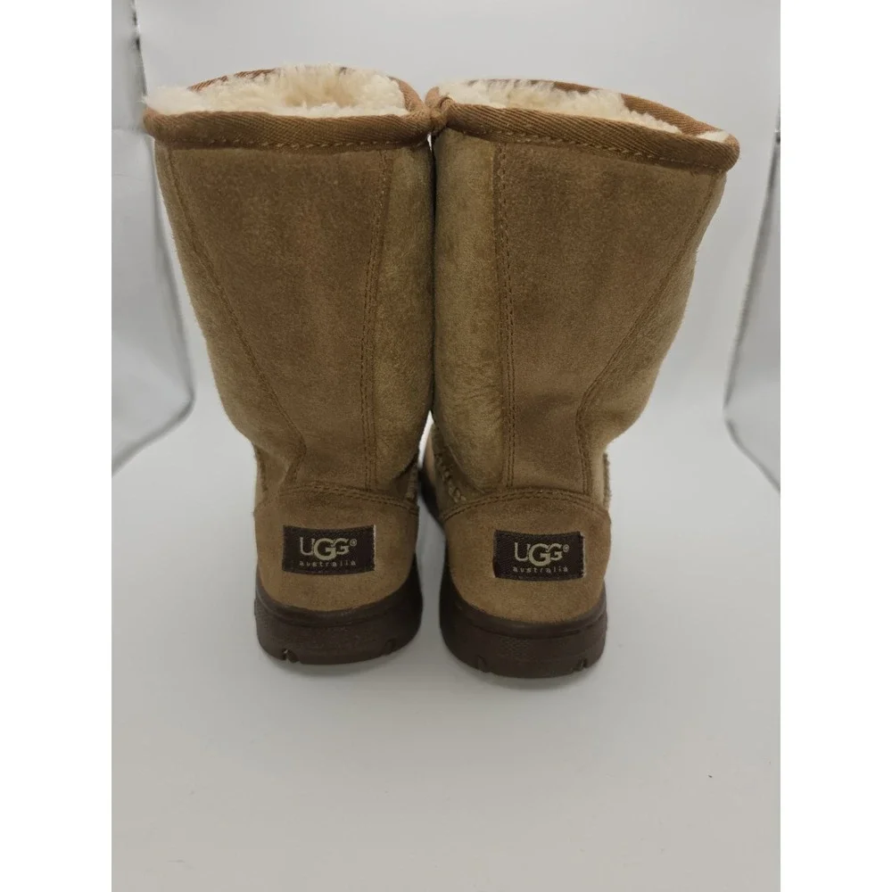 Vintage UGG Australia Ultimate Short Boots chestnut Brown Suede Womens 7